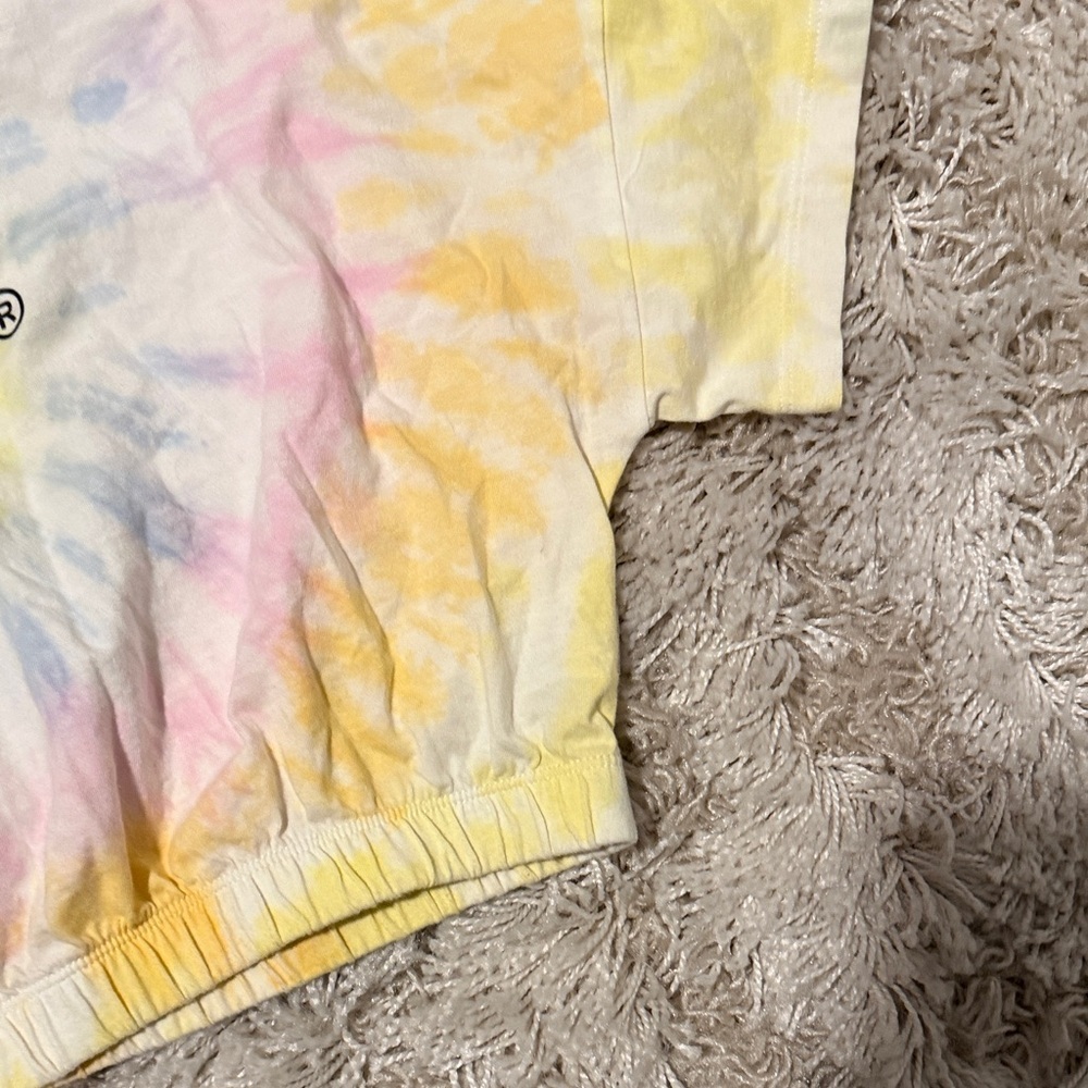 Lee Cooper Cropped Tie-Dye Short Sleeve Tee - Picture 3 of 4